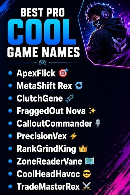 Best Pro Cool Game Names