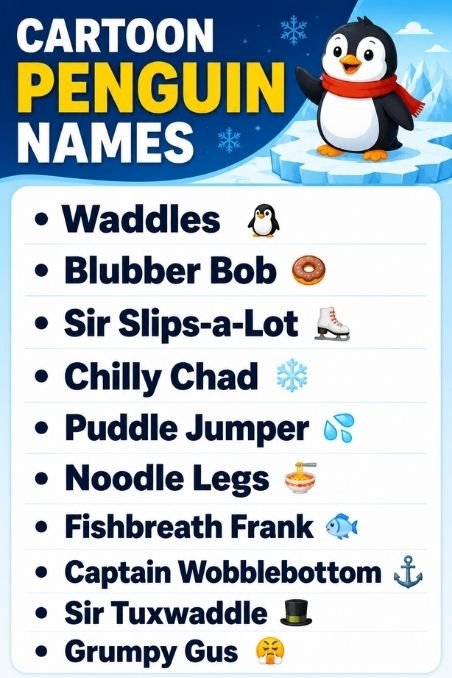 Cartoon Penguin Names