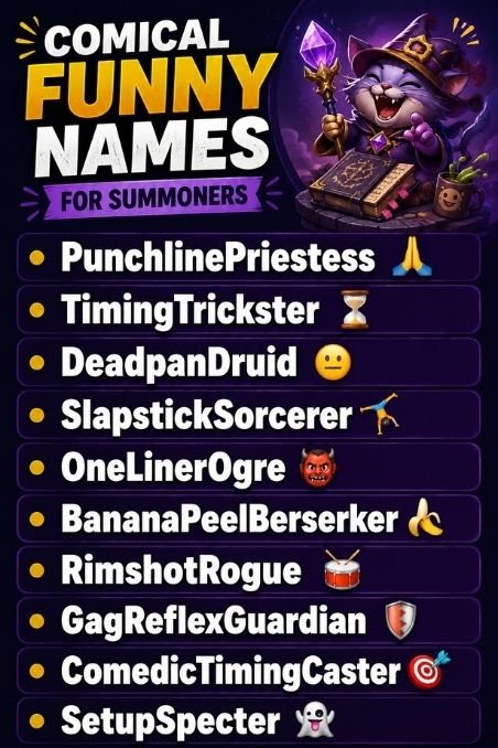Comical Funny Names For Summoners