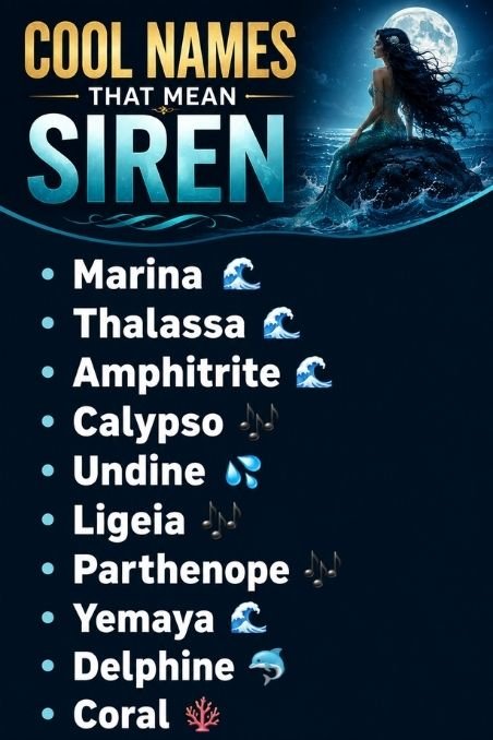 Cool Names That Mean Siren