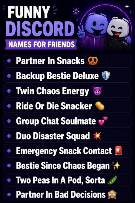 Funny Discord Names For Friends
