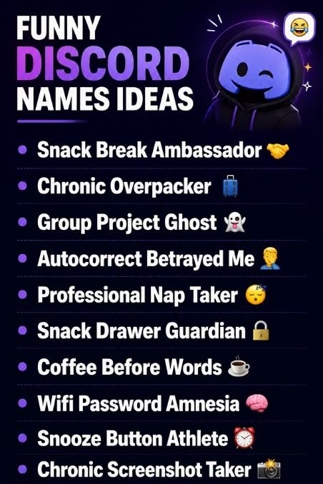Funny Discord Names Ideas