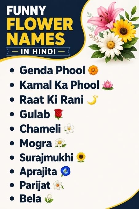 Funny Flower Names In Hindi