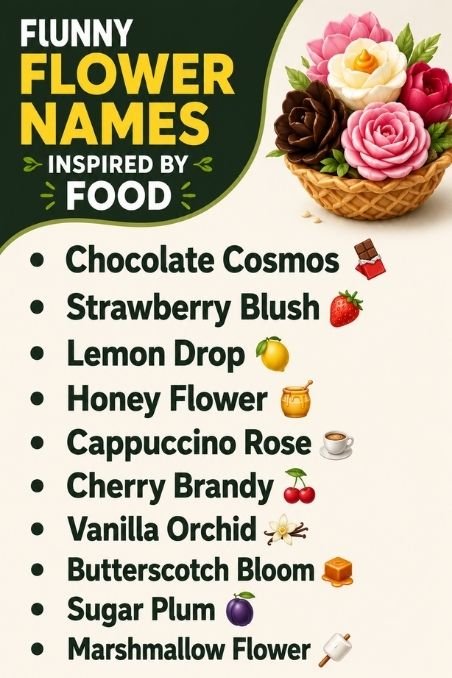 Funny Flower Names Inspired By Food