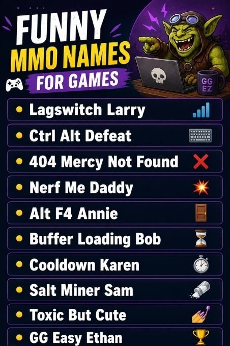 Funny MMO Names For Games