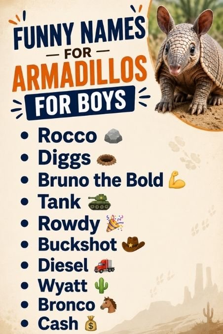 Funny Names For Armadillos For Boys
