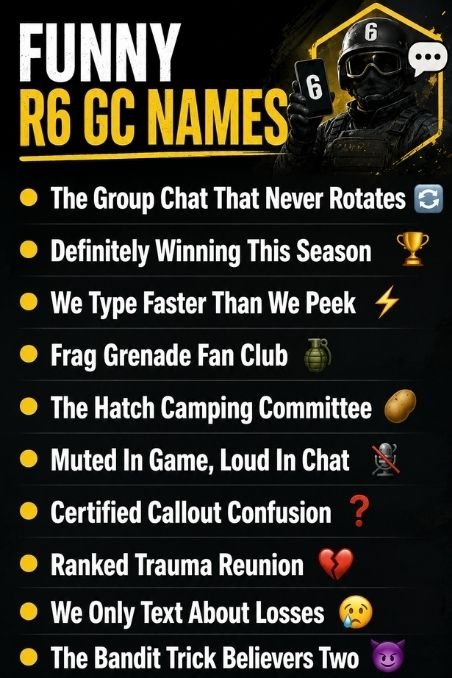 Funny R6 Gc Names