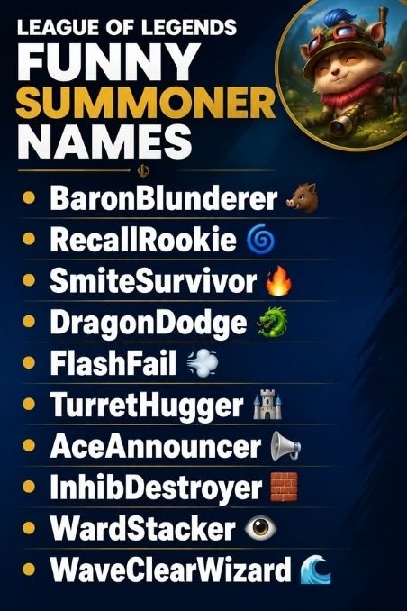League Of Legends Funny Summoner Names