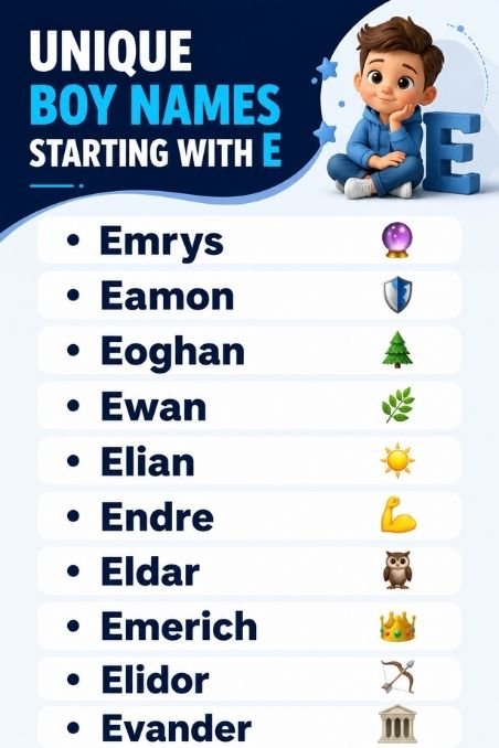 Unique Boy Names Starting With E