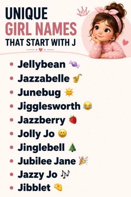 Unique Girl Names That Start With J