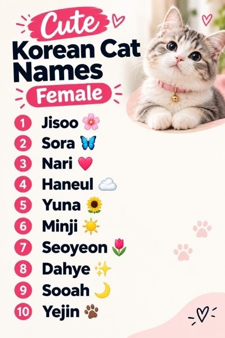 Cute Korean Cat Names Female