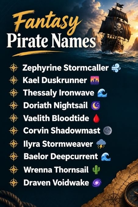 Fantasy Pirate Names