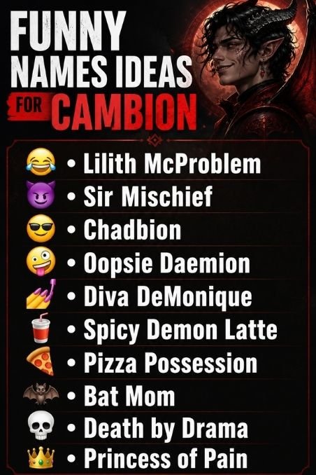 Funny Names Ideas For Cambion