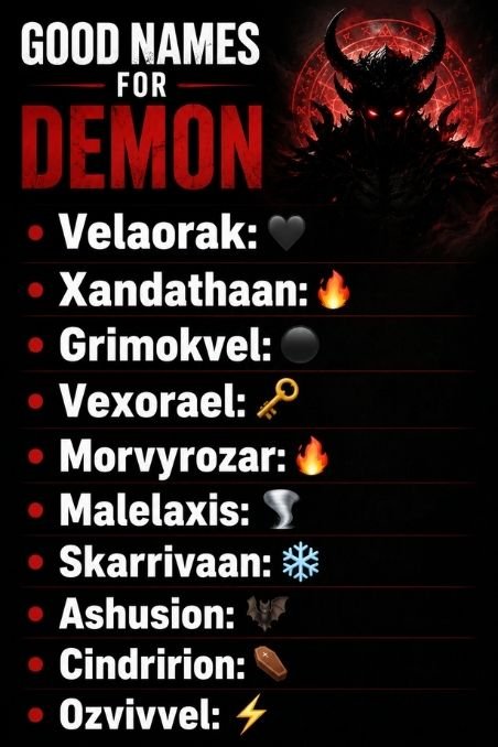 Good Names For Demon