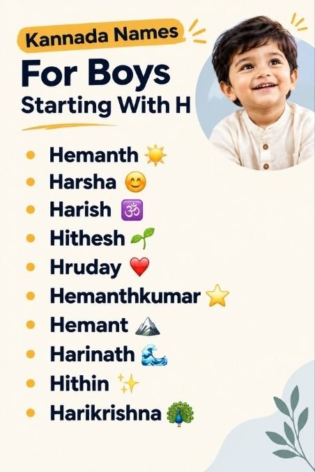Kannada Names For Boys Starting With H