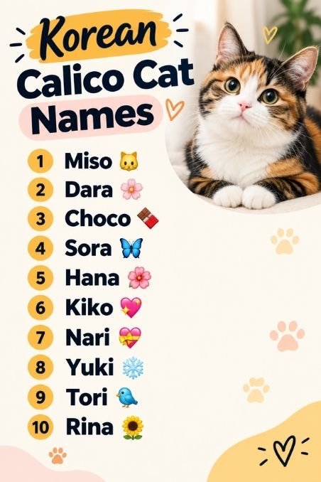Korean Calico Cat Names