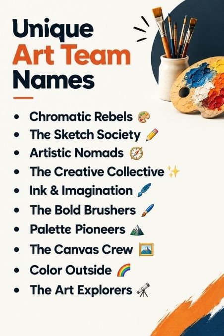 Unique Art Team Names