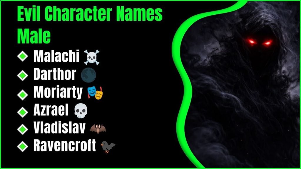 Evil Character Names Male