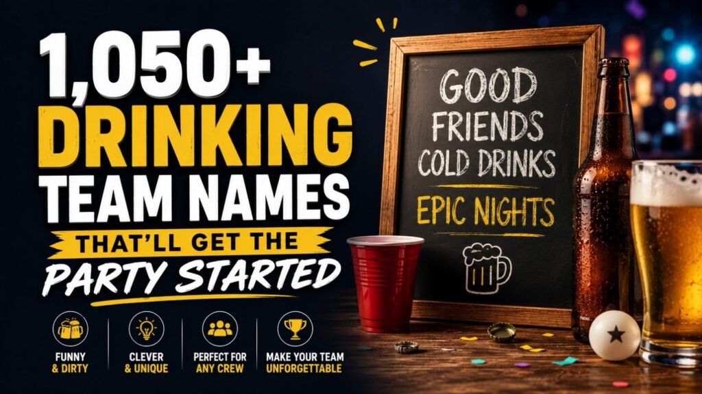 1050+ Drinking Team Names You’ll Wish You Found Sooner: Funny, Clever & Wild Picks