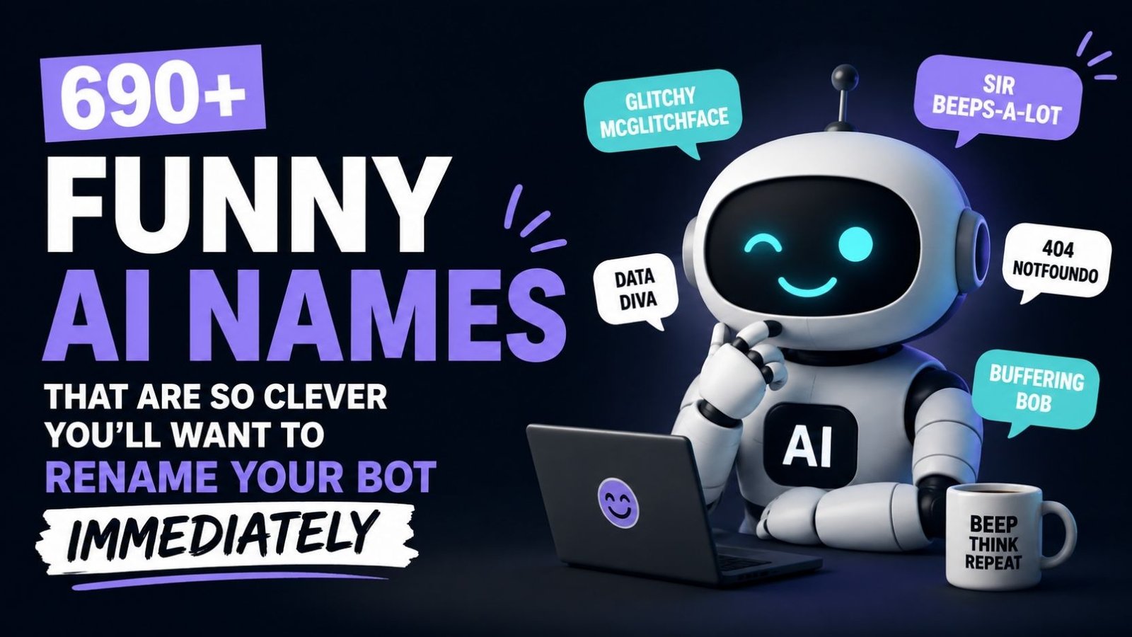690+ Funny AI Names That Are So Clever You’ll Want to Rename Your Bot Immediately