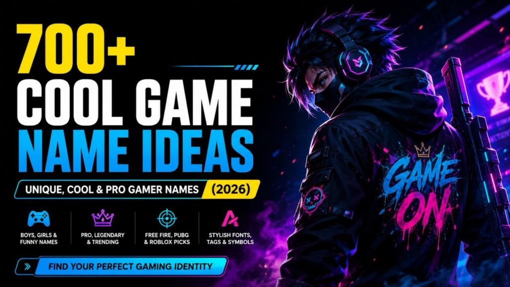 700+ Cool Game Name Ideas That Instantly Make Your Gamer Tag Stand Out