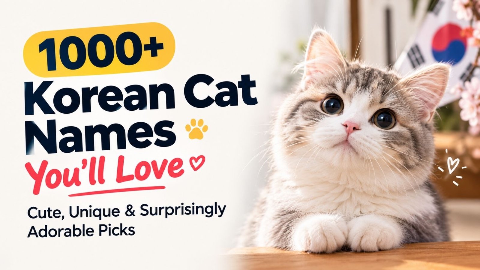 1000+ Korean Cat Names You’ll Love: Cute, Unique & Surprisingly Adorable Picks