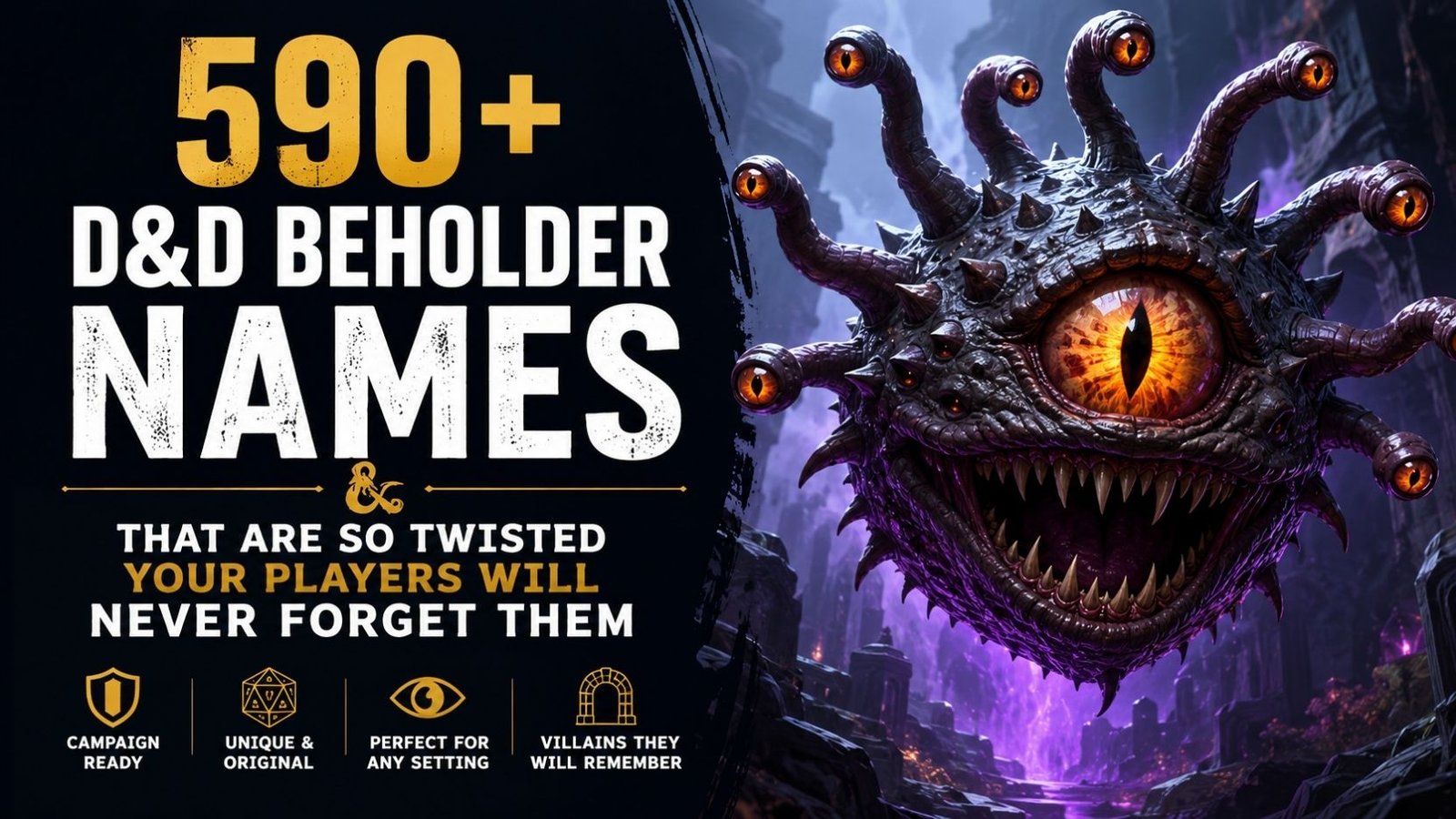 590+ D&D Beholder Names That Are So Twisted Your Players Will Never Forget Them