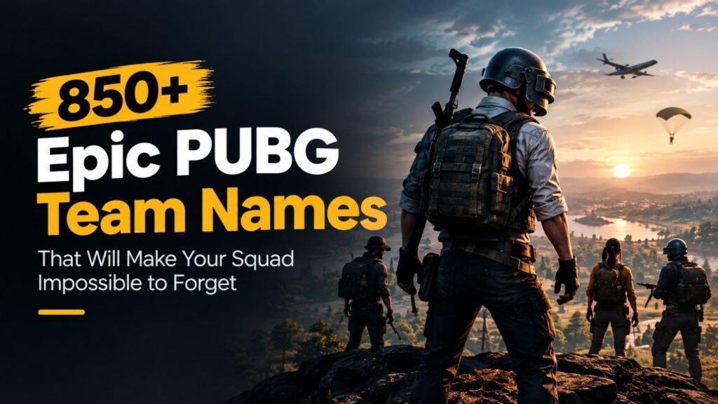 850+ Epic PUBG Team Names That Will Make Your Squad Impossible to Forget