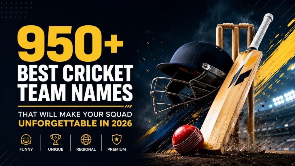 950+ Best Cricket Team Names That Will Make Your Squad Unforgettable in 2026