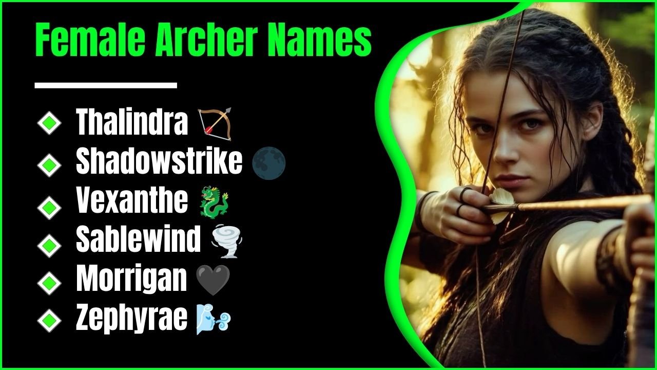 587+ Female Archer Names: Unique, Cool, Fantasy And Mythology Picks
