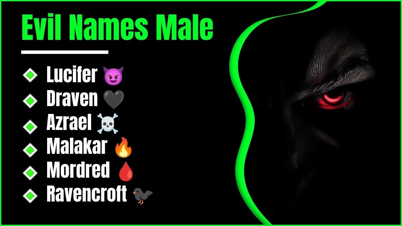 Evil Names Male: 819+ Dark, Powerful And Unique Name Ideas